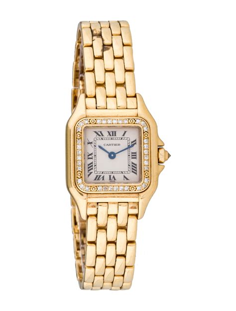 panthere cartier gold watch|cartier panthere gold diamond watch.